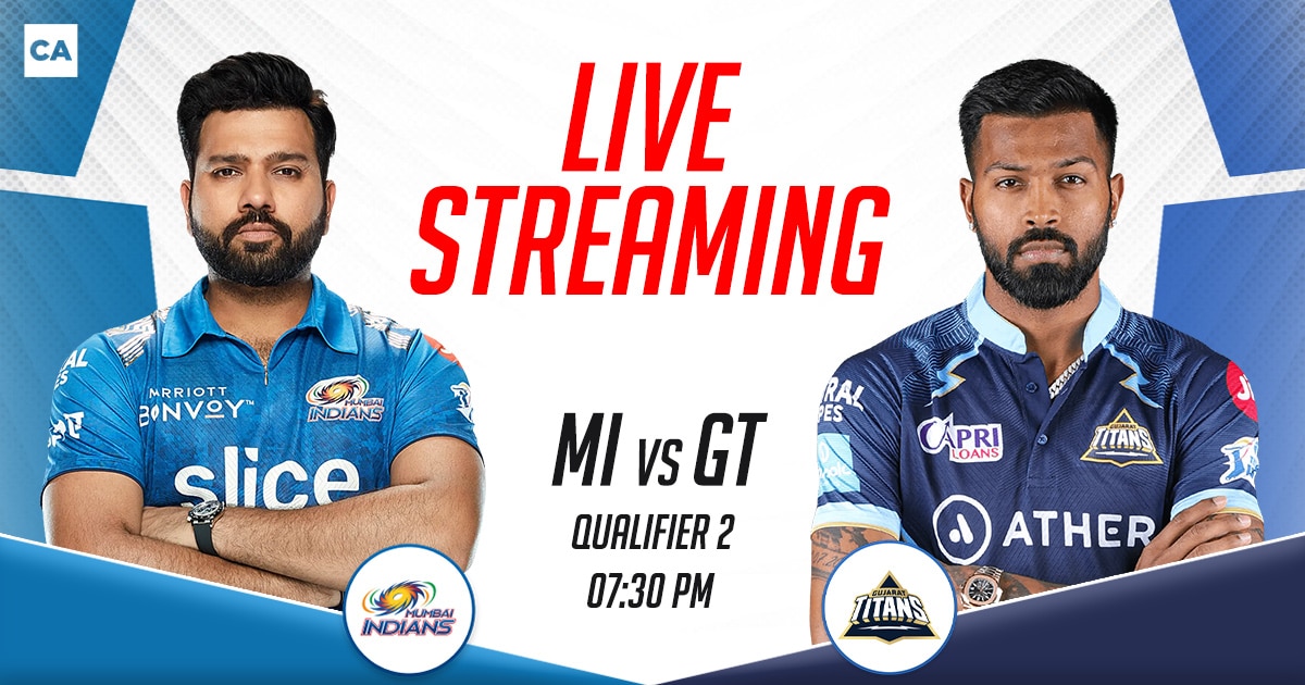 MI vs GT Live Streaming Channel In India- Qualifier 2, IPL 2023